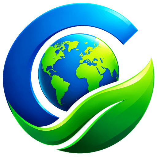 CBW Enterprises logo: a globe held by a leaf